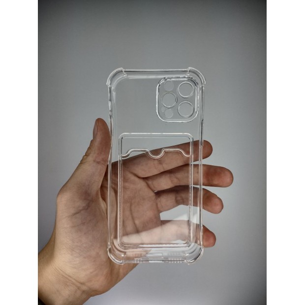 Силикон WS Card Case Apple iPhone 12 Pro (прозрачный)