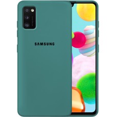 Силикон Original 360 Case Logo  Samsung Galaxy A41 (2020) (Тёмно-зелёный)