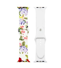 Ремешок Print Apple Watch Silicone 42 / 44mm (Flowers 3)