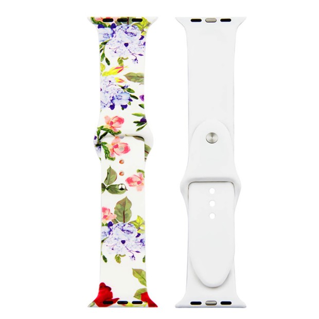 Ремешок Print Apple Watch Silicone 42 / 44mm (Flowers 3)