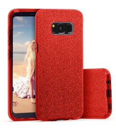 Силикон Glitter Samsung Galaxy S8 Plus (Красный)