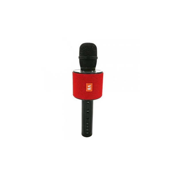 Микрофон-караоке Bluetooth V8 (Красный)