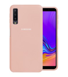 Силиконовый чехол Original Case Samsung Galaxy A7 (2018) A750 (Бежевый)