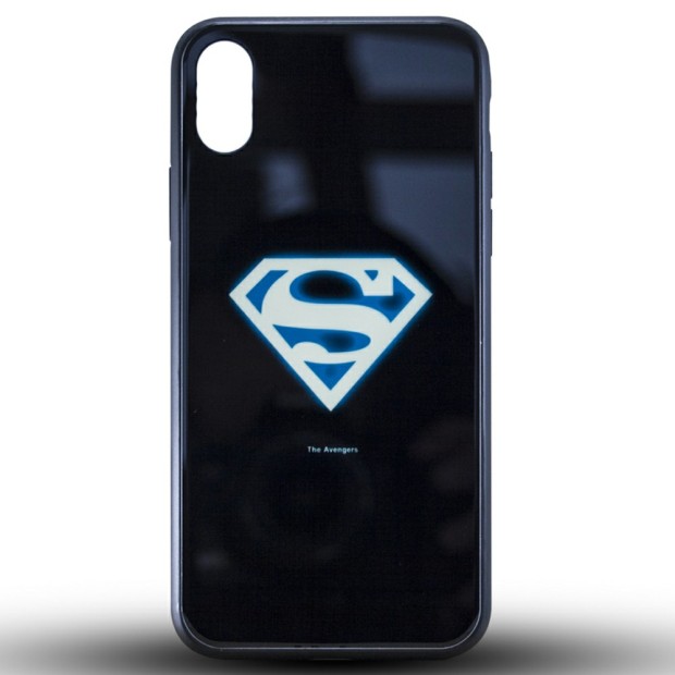 Накладка Luminous Glass Case Apple iPhone XR (Superman)