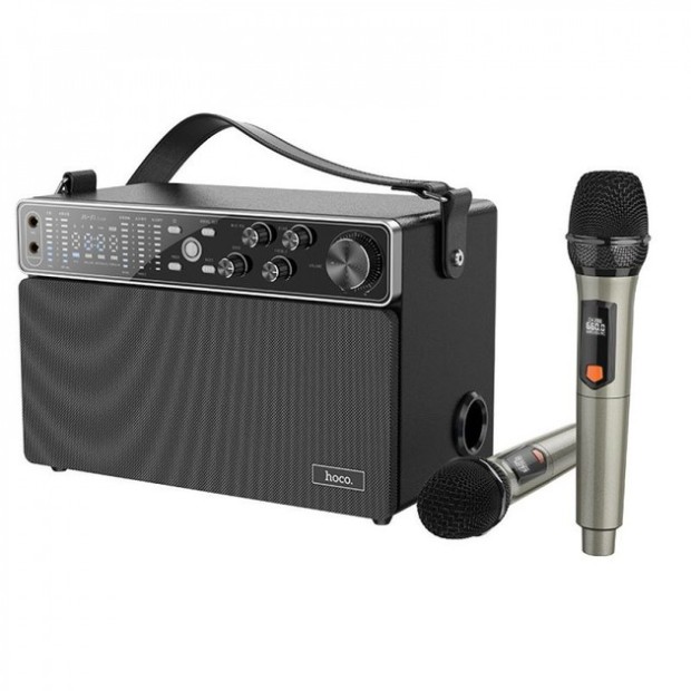 Портативная акустика Hoco BS50 Double Mic Karaoke (Black)