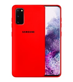Силикон Original 360 Case Logo Samsung Galaxy S20 (Красный)