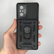 Бронь-чехол Ring Armor ShutCam Case Xiaomi Redmi Note 10 Pro / 10 Pro Max (Черный)