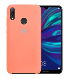 Силикон Original 360 Case Logo Huawei Y7 (2019) (Персик)