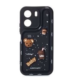 Чехол Pretty Things Case Xiaomi Redmi 13C / Poco C65 / Poco M6 (Black/Bear)