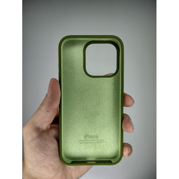 Силикон Original Round Case Apple iPhone 15 Pro (46) Deep Green