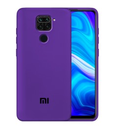 Силикон Original Round Case Logo Xiaomi Redmi Note 9 (Фиолетовый)