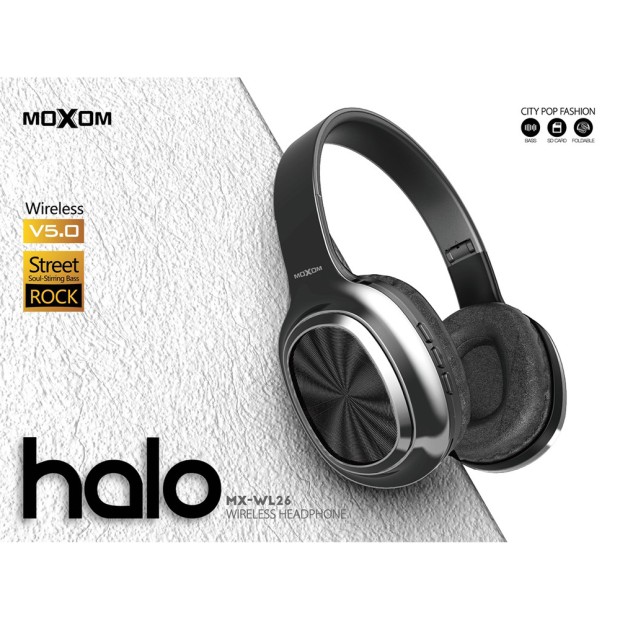 Наушники-гарнитура Moxom MX-WL26 Bluetooth (Накладные) (Чёрный)