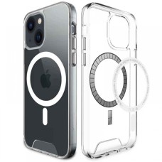 Силикон Space Case with MagSafe Apple iPhone 14 Plus (Прозрачный)