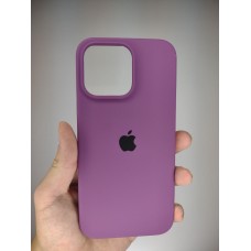 Силикон Original Round Case Apple iPhone 15 Pro Max (28) Brinjal