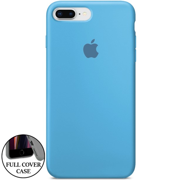 Силикон Original Round Case Apple iPhone 7 Plus / 8 Plus (37) Azure