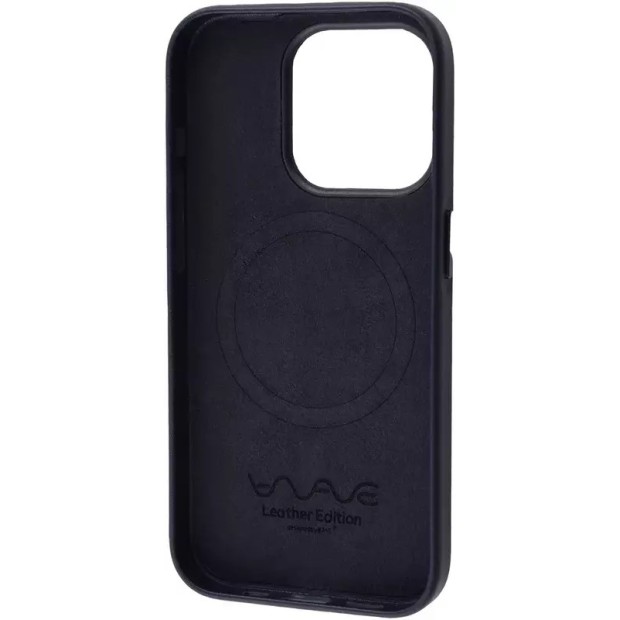 Чехол WAVE Premium Leather Edition Case with MagSafe iPhone 15 (Ink)