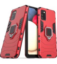 Бронь-чехол Ring Armor Case Samsung Galaxy A02S (2020) (Красный)