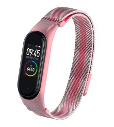 Ремешок Milanese Loop Color Xiaomi Mi Band 3 / Mi Band 4 (Розово-малиновый)