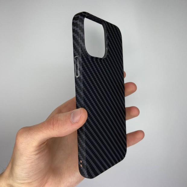 Чехол-накладка Carbon MagSafe для Apple iPhone 13 Pro Max (Чёрный)
