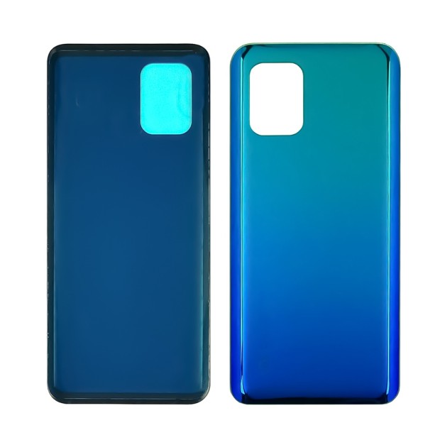 Заднее стекло корпуса для Xiaomi Mi10 Lite Aurora Blue зелёно-синее