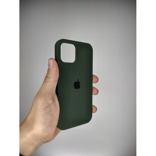 Силикон Original Round Case Apple iPhone 12 / 12 Pro (69) Atrovirens