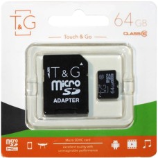 Карта памяти Touch & Go MicroSDHC 64Gb (Class 10) + SD-адаптер