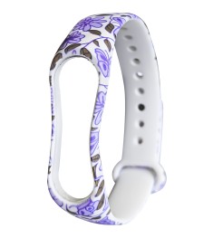 Ремешок Picture Design Xiaomi Mi Band 3 / Mi Band 4 (Фиолетовая бабочка)