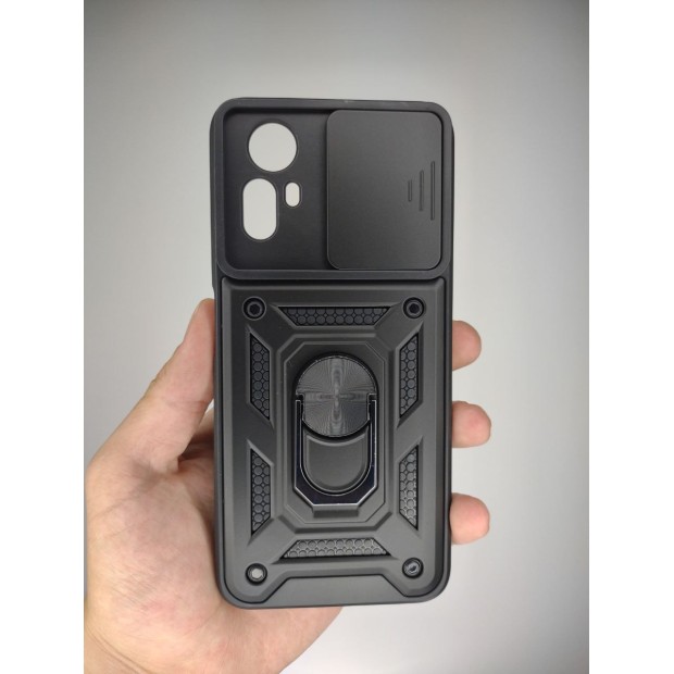 Бронь-чехол Ring Serge Armor ShutCam Case Xiaomi Redmi Note 12S 4G (Чёрный)