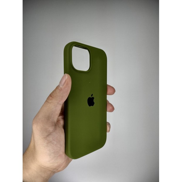 Силикон Original Round Case Apple iPhone 15 (46) Deep Green