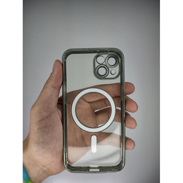Чехол UMKU Shining with MagSafe Apple iPhone 13 (Dark Green)