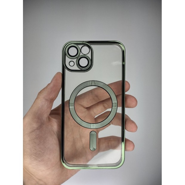 Чехол UMKU Shining with MagSafe Apple iPhone 13 (Dark Green)