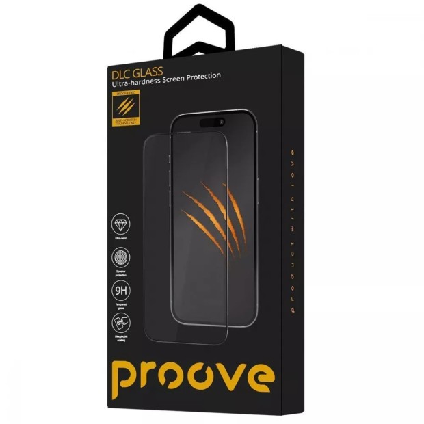 Защитное стекло 5D Proove DLC Apple iPhone 16 Pro Max Black