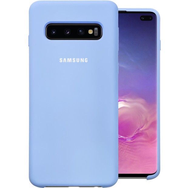 Силиконовый чехол Original Case Samsung Galaxy S10 Plus (Голубой)