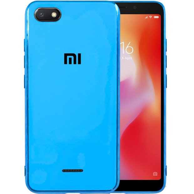 Накладка Glass Case Xiaomi Redmi 6A (голубой)