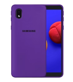 Силіконовий Original 360 Case Logo Samsung Galaxy A01 Core (Фіолетовий)