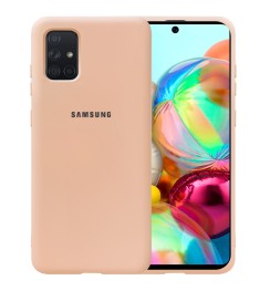 Силикон Original Case Samsung Galaxy A71 (2020) (Пудровый)