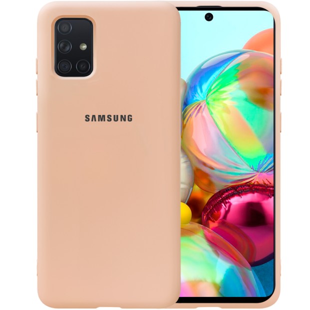 Силикон Original Case Samsung Galaxy A71 (2020) (Пудровый)