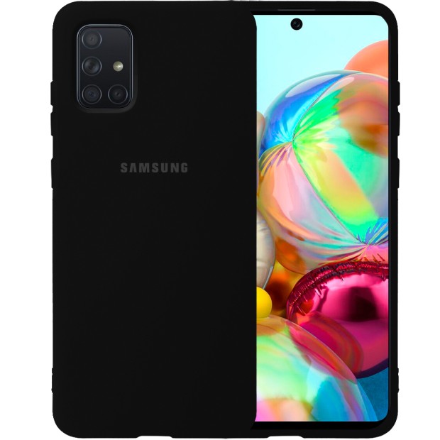 Силикон Original 360 Case Logo Samsung Galaxy A71 (2020) (Чёрный)