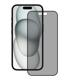 Защитное стекло антишпион для Apple iPhone 15 Black