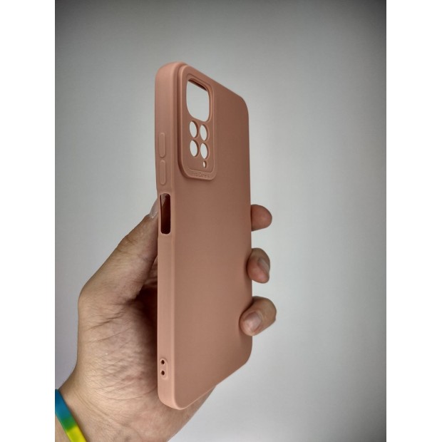 Силикон Original ShutCam Lite Xiaomi Redmi Note 11 / Note 11S (Оранжево-розовый)