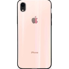 Накладка Premium Glass Case Apple iPhone XR (персик)