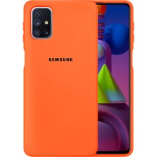 Силикон Original 360 Case Logo Samsung Galaxy M51 (2020) (Оранжевый)