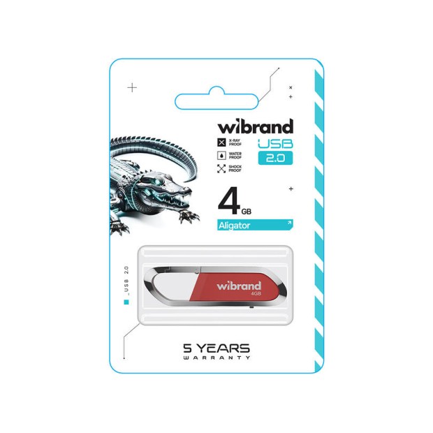 USB 2.0 флеш-накопитель Wibrand Aligator 4Gb