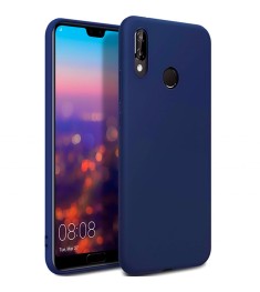 Силиконовый чехол iNavi Color Huawei P20 Lite (тёмно-синий)