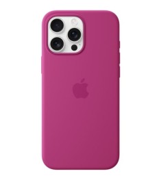 Чехол Silicone Case with MagSafe Apple iPhone 16 Pro Max (Fuchsia)