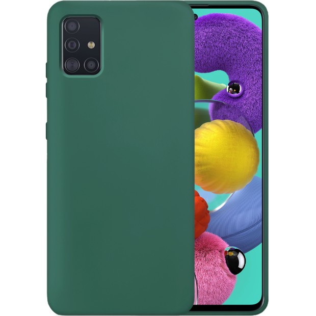 Силикон Original 360 Case Samsung Galaxy A51 (Тёмно-зелёный)