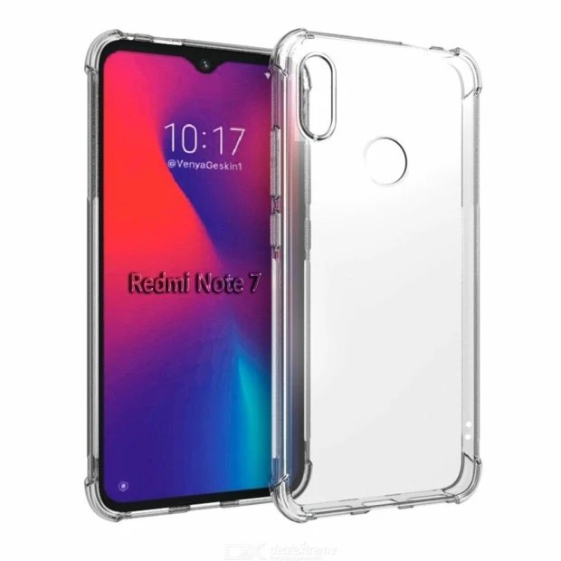 Силиконовый чехол 6D Xiaomi Redmi Note 7 (Прозрачный)