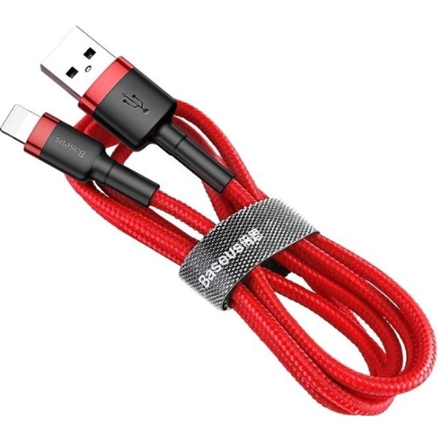 USB-кабель Baseus Cafule Special Edition 2.4A (1m) (Lightning) (Красный) CALKLF-B