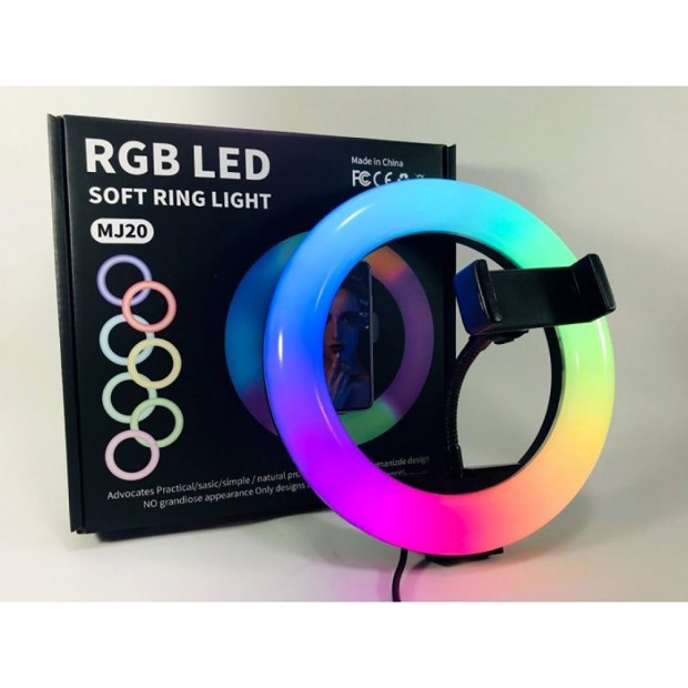 Набор для съемки LED-лампа MJ-20 RGB (20 cm) (Чёрный)