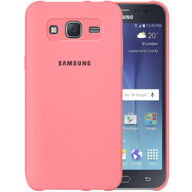Силікон Original Case Logo Samsung Galaxy J5 (2015) J500 (Рожевий)